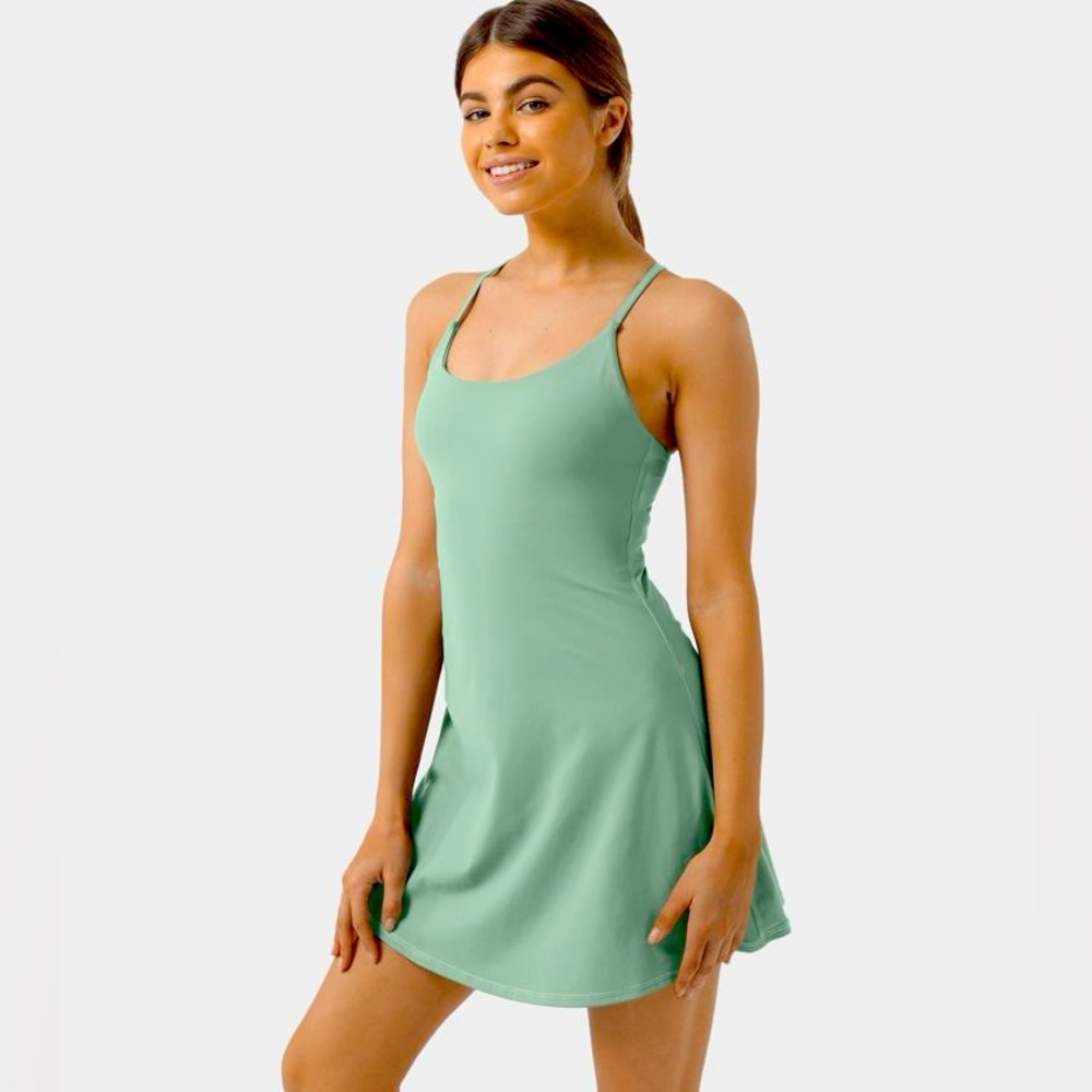 NWT Halara Softlyzero Airy Backless Cut Out Adjustable 2-in-1 Active Dress